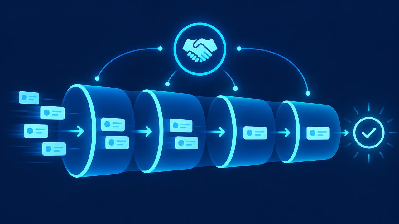 Deals moving automatically through pipeline stages